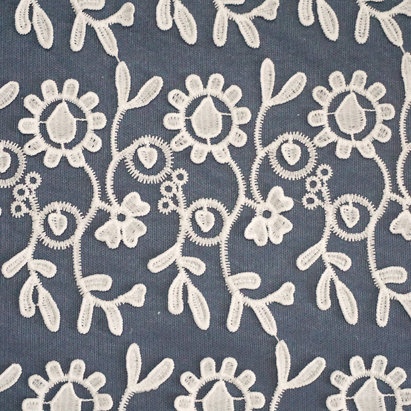 Water Soluble Evening Kids Embroidered Fabric for Women's Wear Wholesa 6